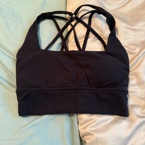 BuffBunny Black Strappy Sports Bra gym workout yoga